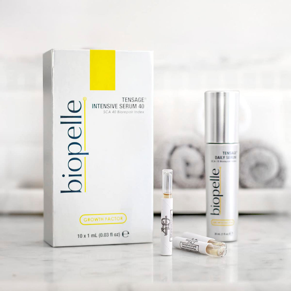 Biopelle Tensage Sérum 40 hyaluronique et vitamines pour peau repulpée.