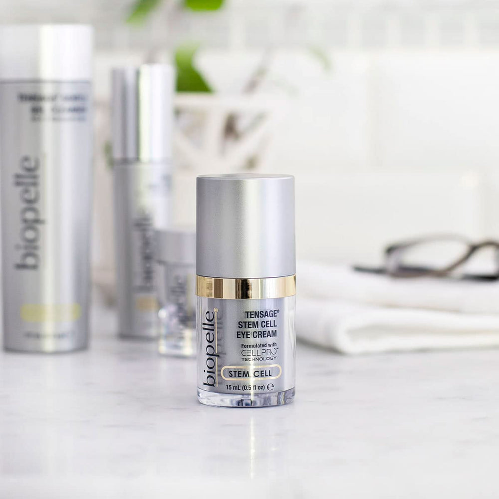 Biopelle Tensage Stem Cell Crème Contour des Yeux – ingrédients: rétinol et caféine pour l’éclat