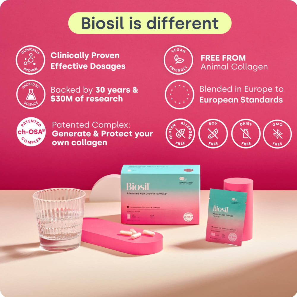 Biosil: Ceramosides hydratent le cuir chevelu pour un cuir chevelu plus sain.