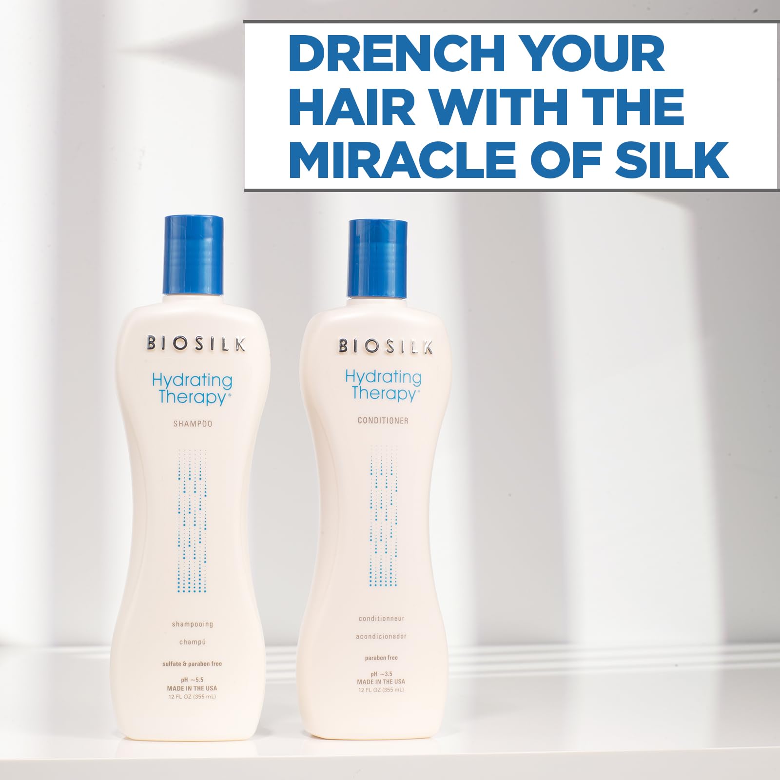 BioSilk Hydrating Therapy conditioner tubes showing quinoa and silk for hydration