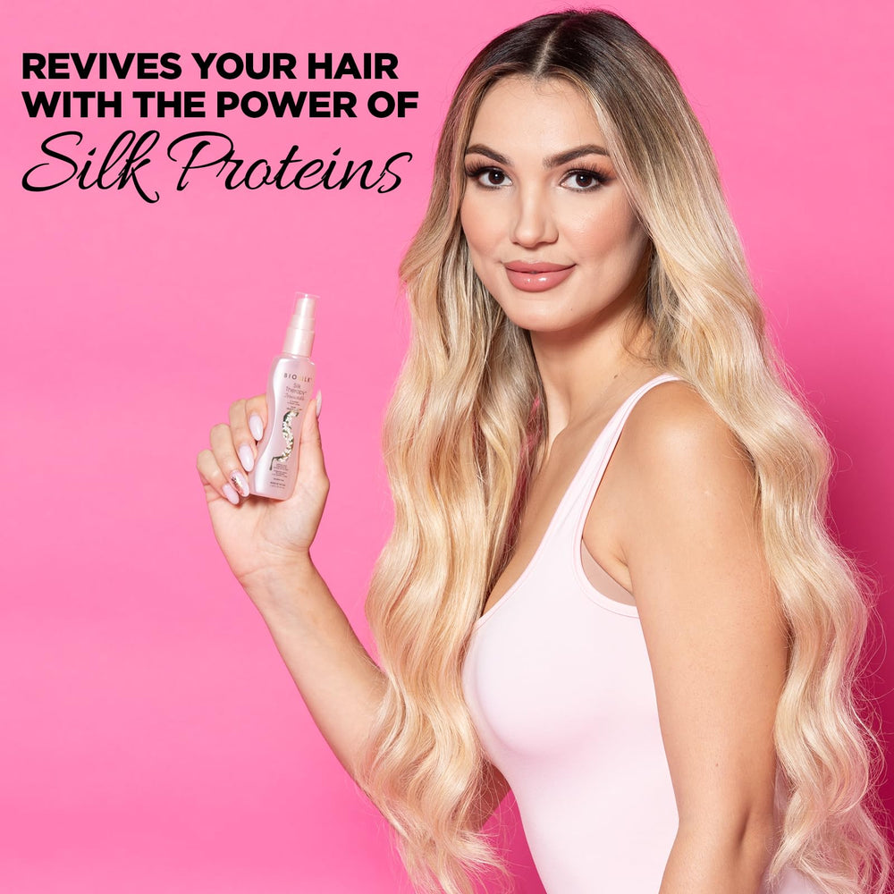 BioSilk Irresistible Silk Therapy, brillance éclatante des cheveux après l'application