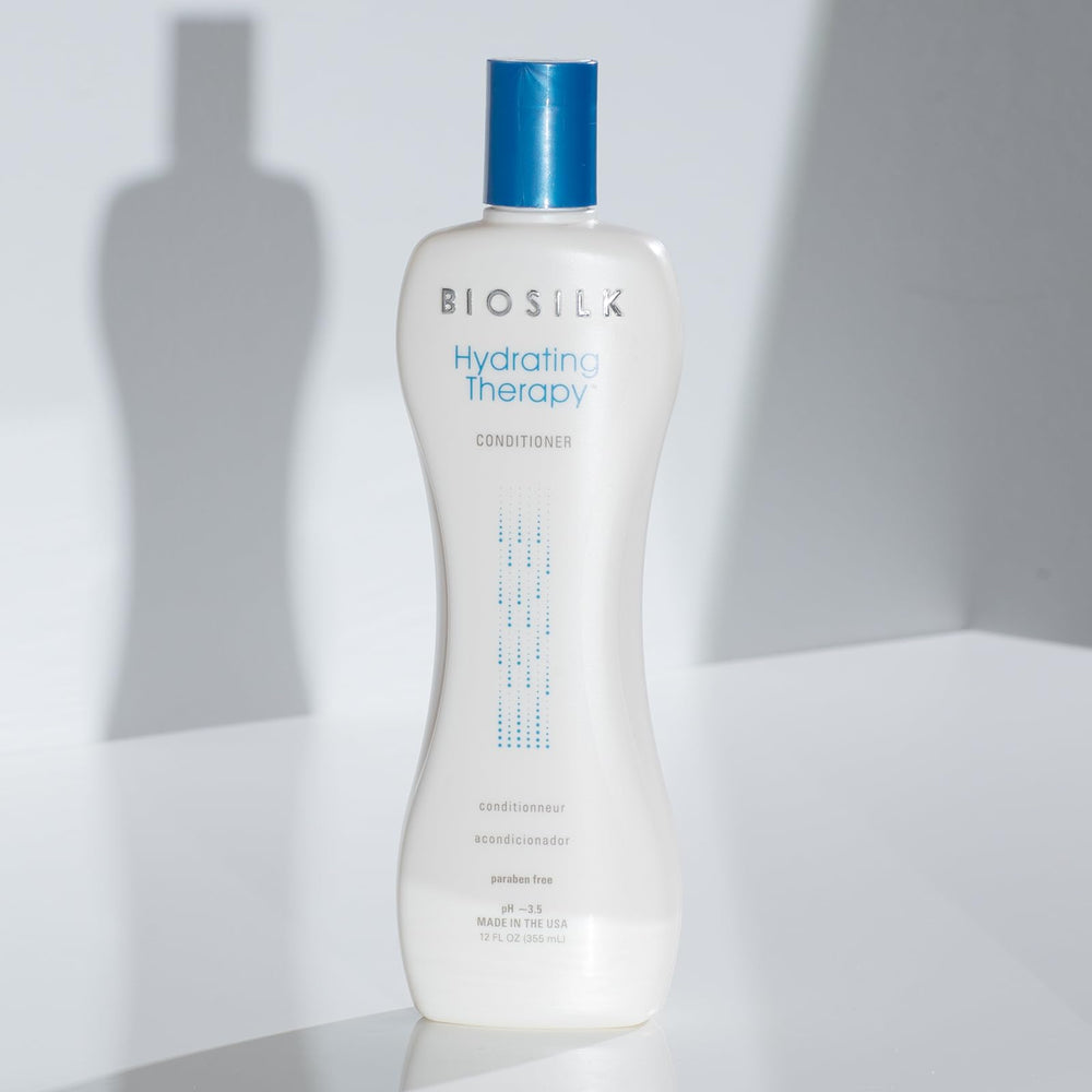 Rituel recommandé avec le shampooing Hydrating Therapy BioSilk pour de meilleurs résultats.