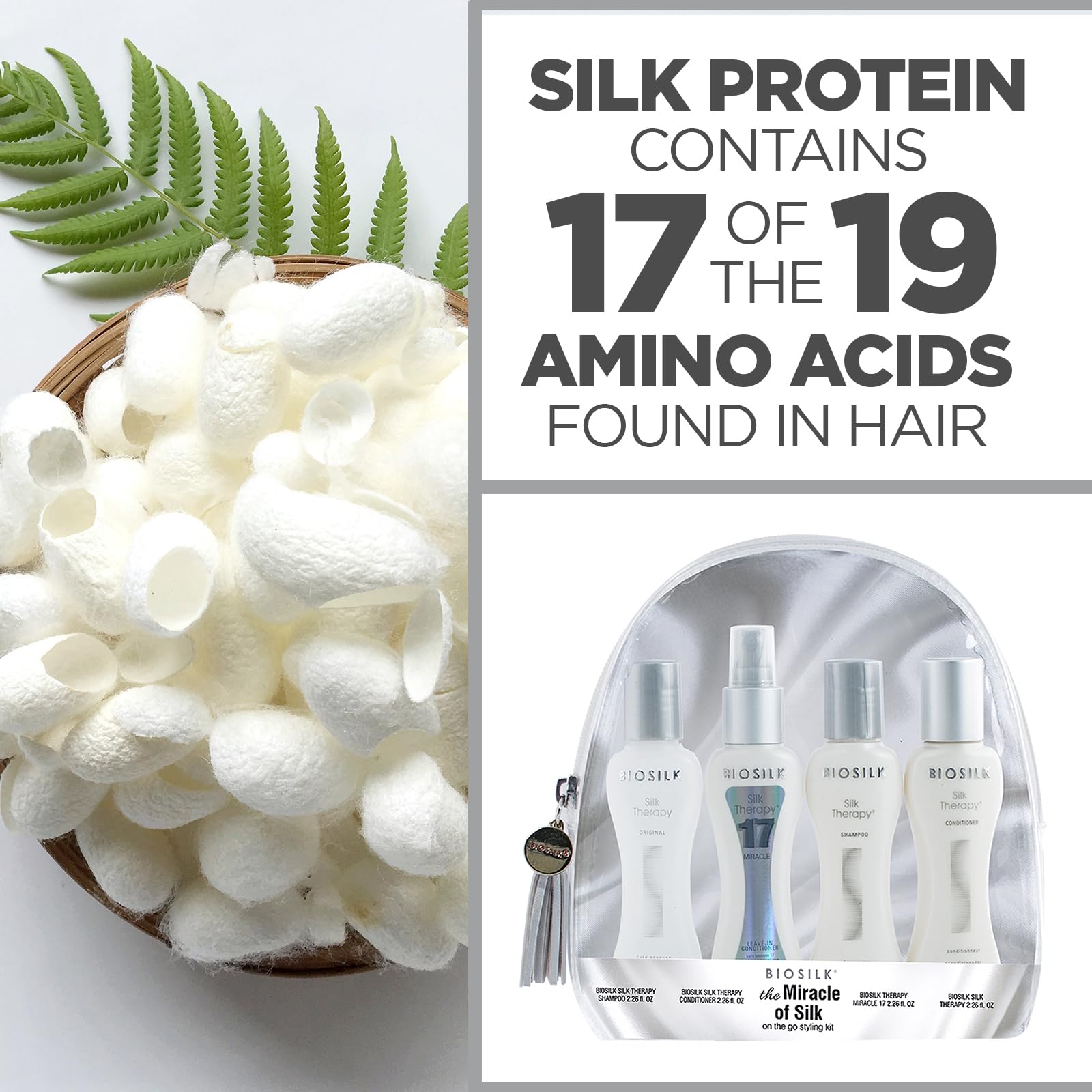 BioSilk Rituel Soin Soie, pack cheveux brillants et soyeux.