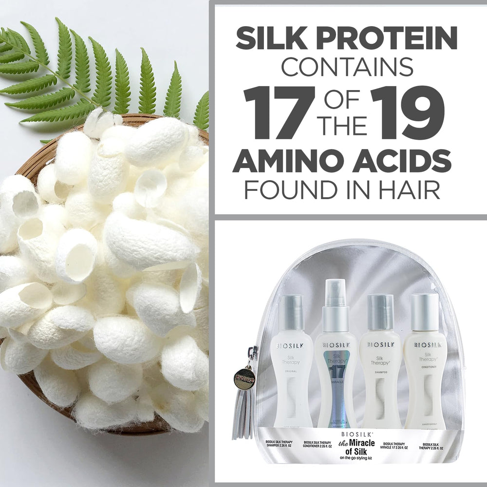 BioSilk Rituel Soin Soie, pack cheveux brillants et soyeux.