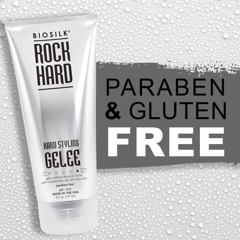 BioSilk Rock Hard Gel protection contre chaleur lors du coiffage.