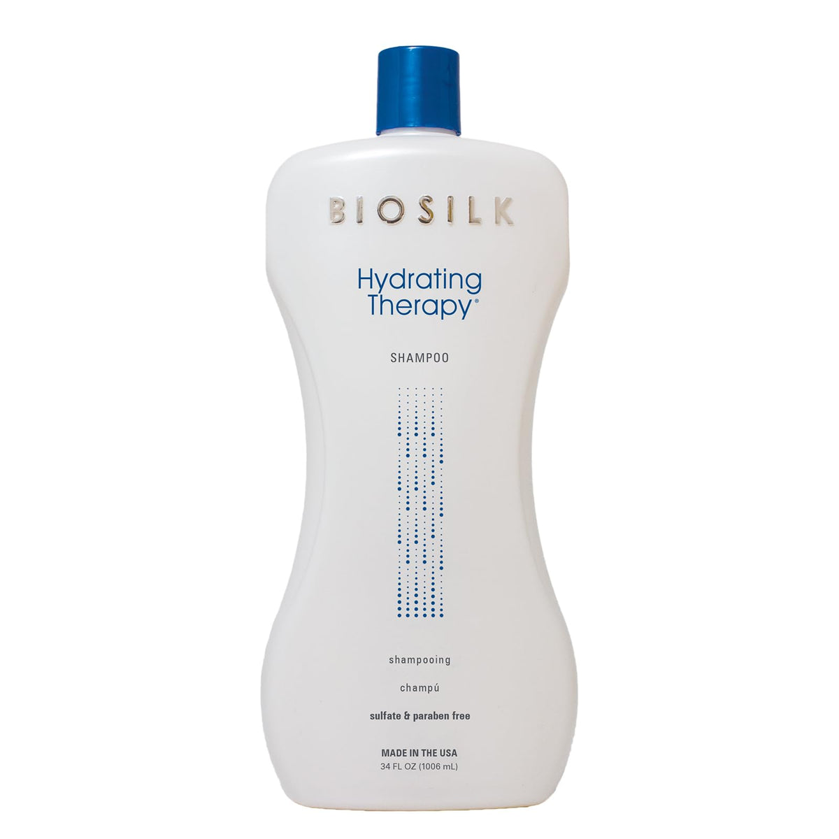 BioSilk Shampoing hydratant en bouteille, pratique et nourrissant.