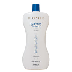 BioSilk Shampoing hydratant en bouteille, pratique et nourrissant.