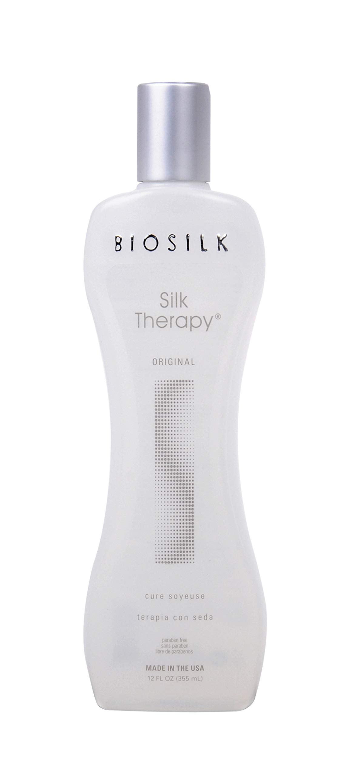BioSilk Silk Therapy Original Cure – Bouteille originale, soin sans rinçage pour cheveux soyeux et lumineux.