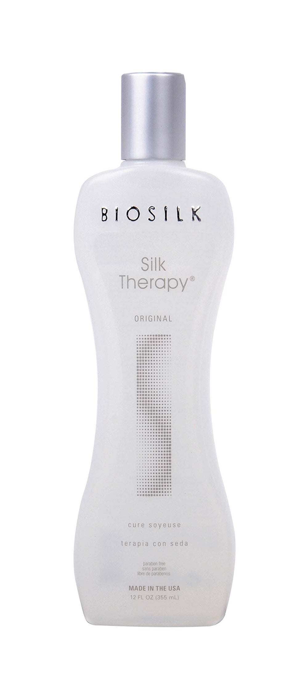 BioSilk Silk Therapy Original Cure – Bouteille originale, soin sans rinçage pour cheveux soyeux et lumineux.