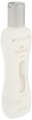 BioSilk Silk Therapy Cure close-up of hydrolyzed silk proteins for strength and shine.