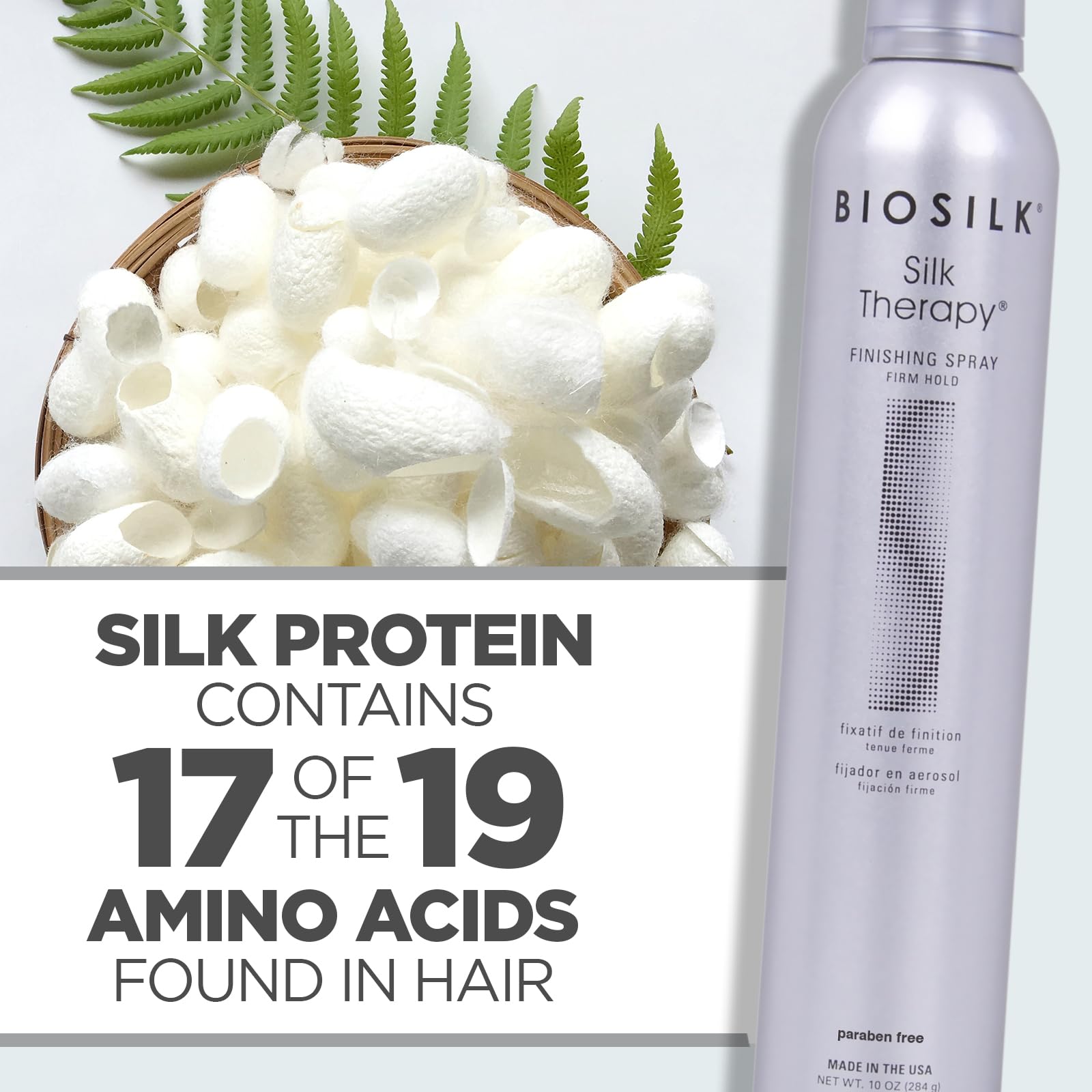 BioSilk Silk Therapy Finishing Spray demelage facile apres application