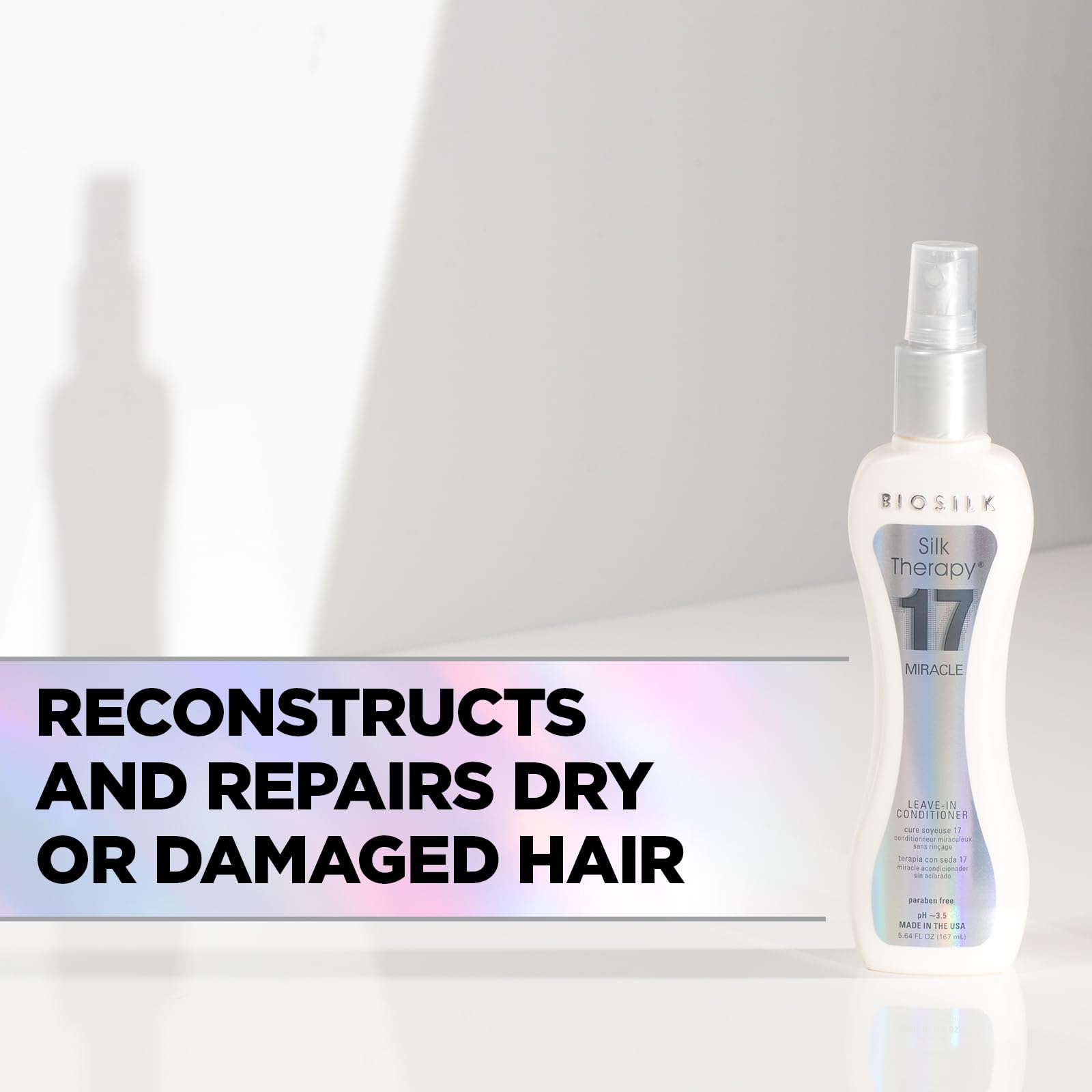 BioSilk Silk Therapy Miracle 17, cheveux lustrés et réparés