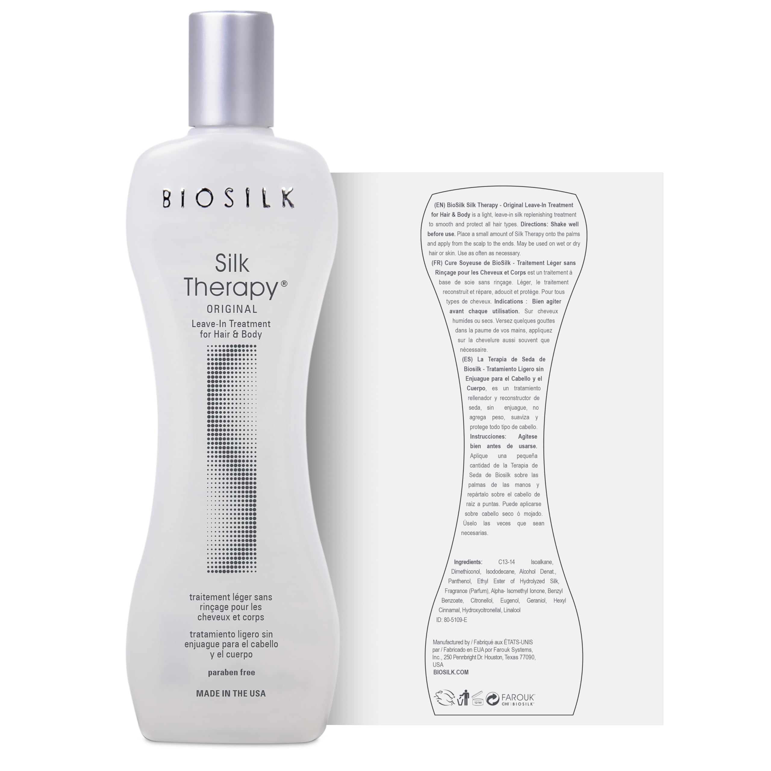 BioSilk Silk Therapy Original – brillance naturelle, cheveux lustrés et veloutés après chaque usage.