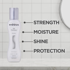 BioSilk Silk Therapy Original – cheveux humides, application rapide pour réparer et protéger.