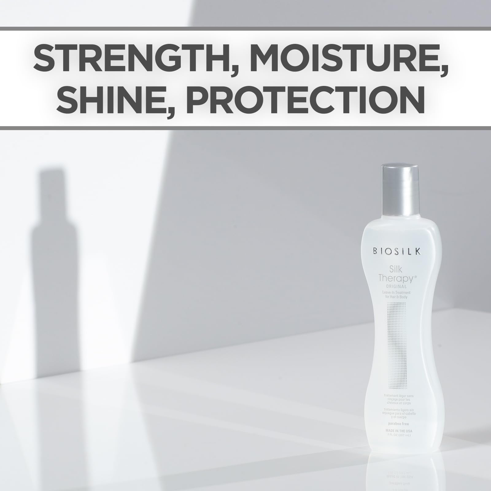 BioSilk Silk Therapy Original – pointes réparées et douceur satinée après application.