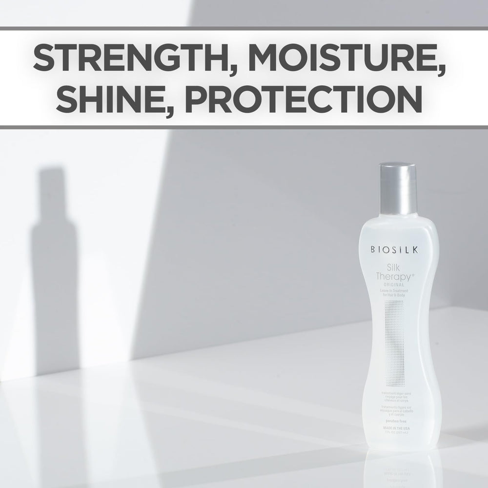 BioSilk Silk Therapy Original – pointes réparées et douceur satinée après application.
