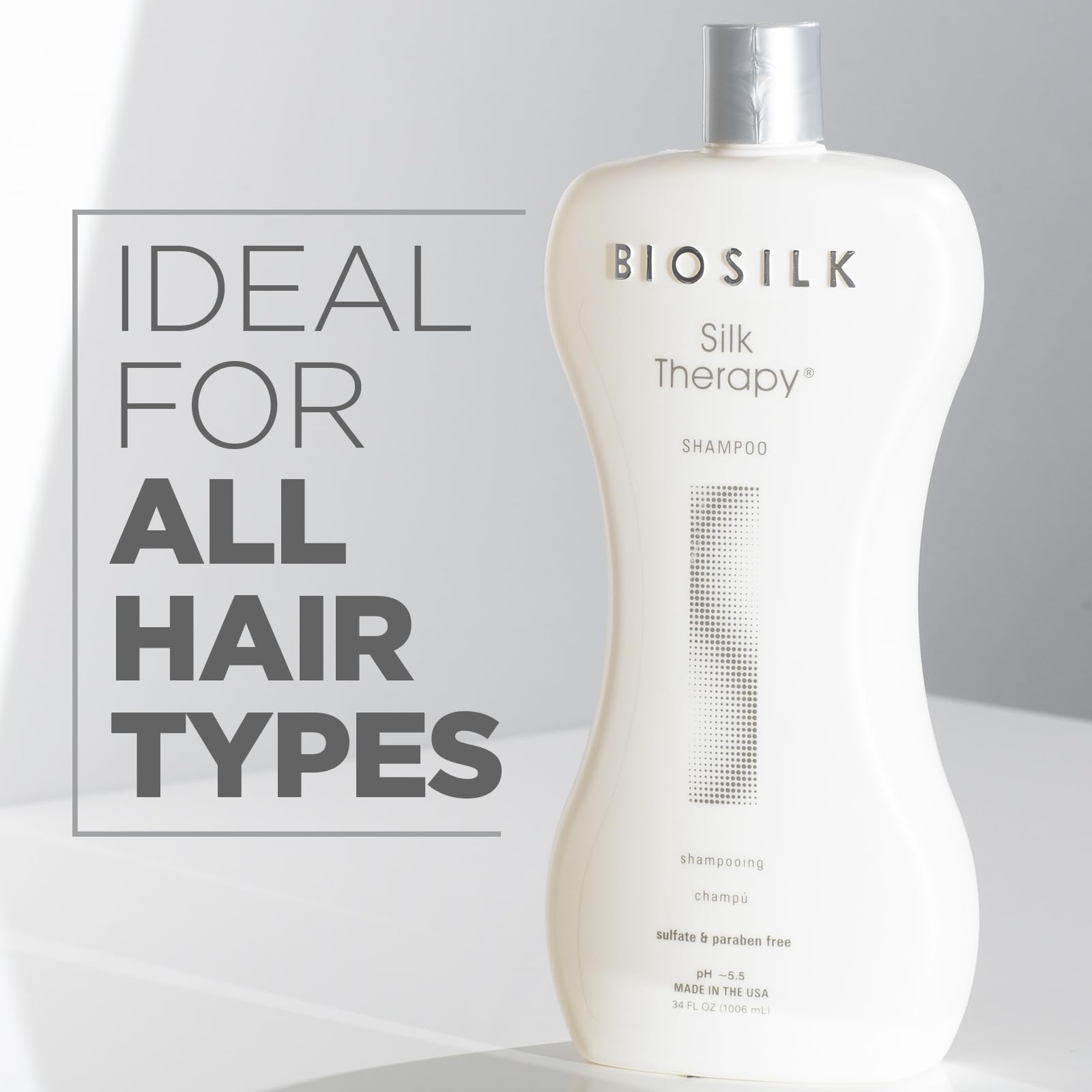 BioSilk Silk Therapy Shampoo mousse douce – mousse riche qui nettoie sans alourdir