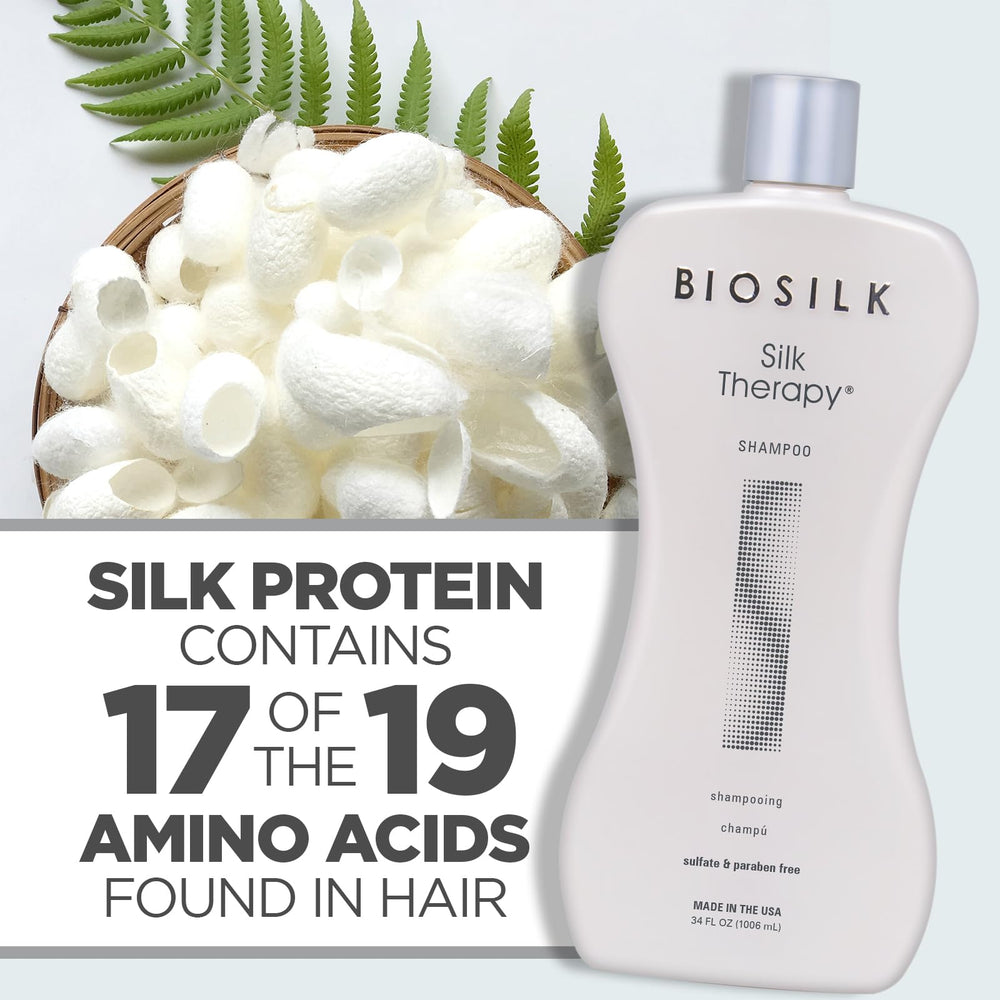 BioSilk Silk Therapy Shampoo texture soyeuse – lavage agréable et douceur durable