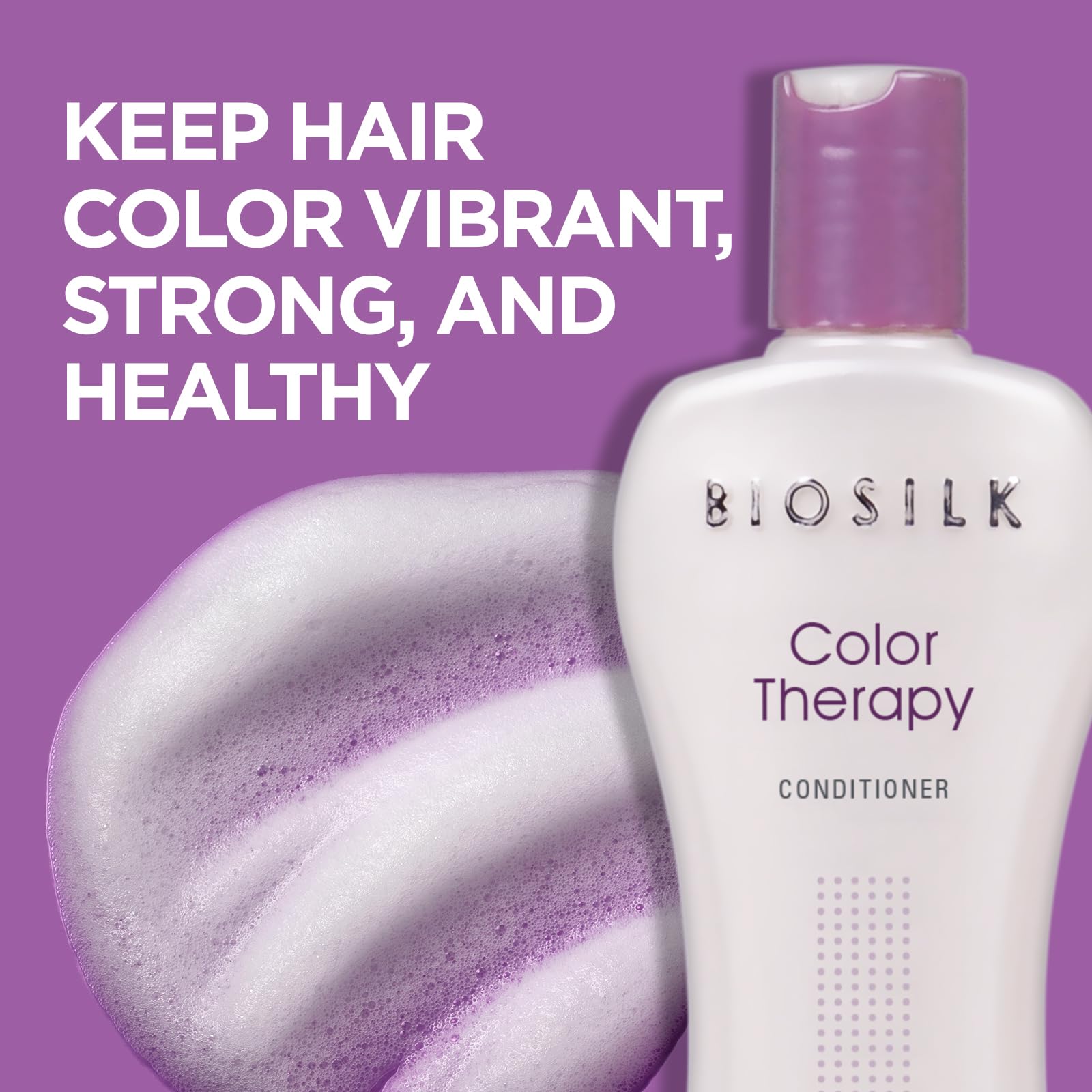BioSilk Thérapie Couleur Conditionneur – crème veloutée, nourrit les cheveux sans les alourdir.
