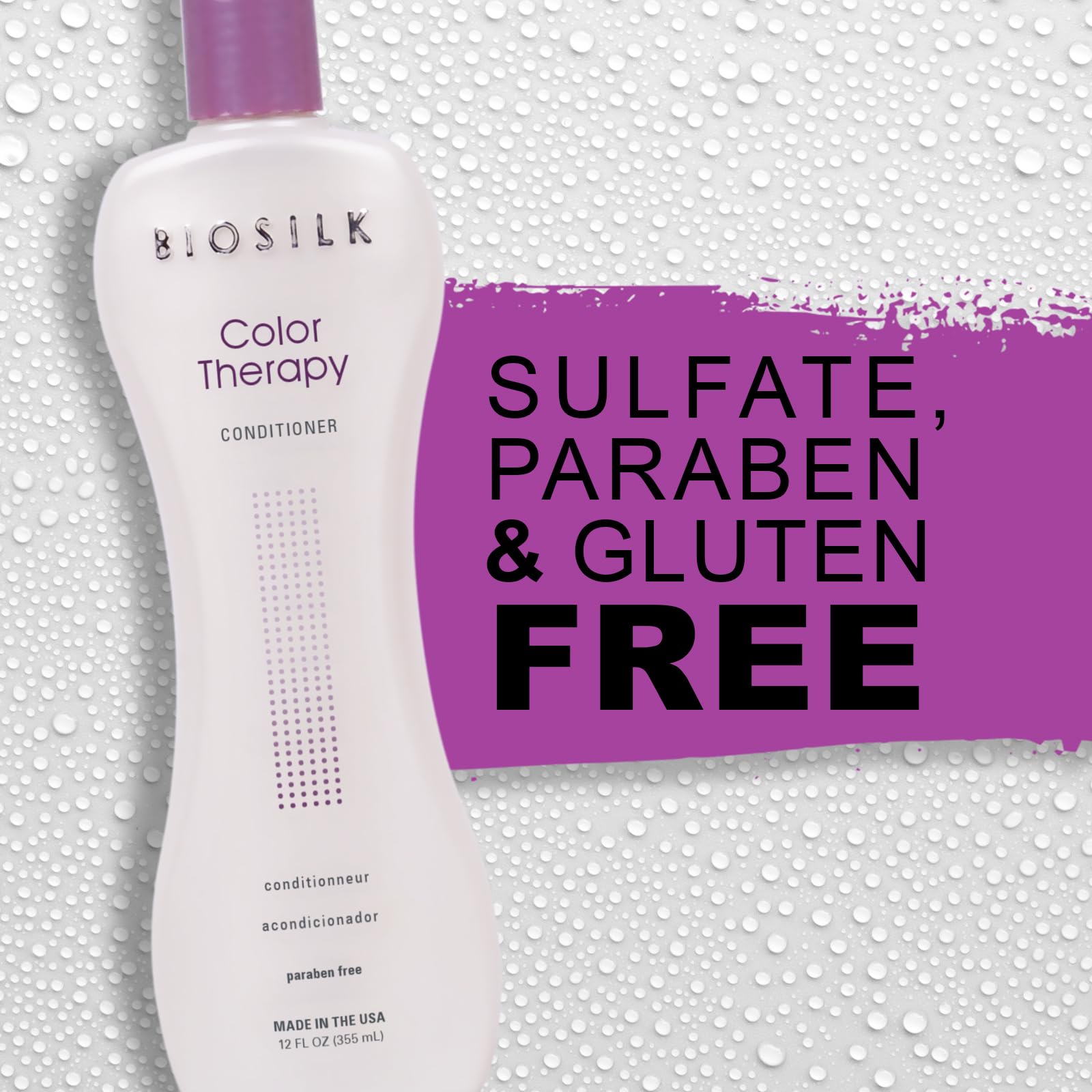 BioSilk Thérapie Couleur Conditionneur – emballage pratique pour la routine soin.