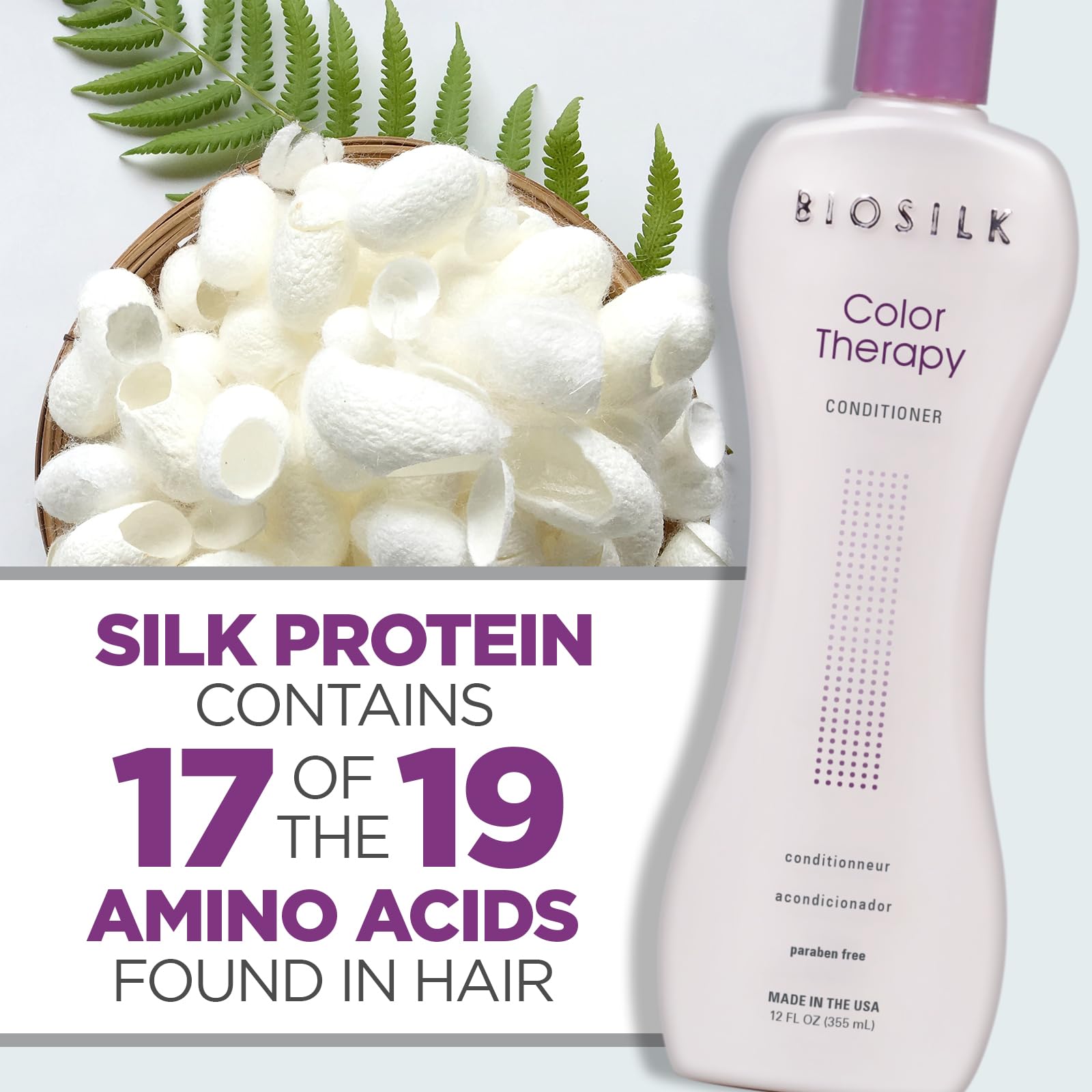 BioSilk Thérapie Couleur Conditionneur – reflets 3D éclatants pour les couleurs.