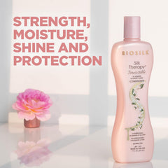 BioSilk Thérapie Soie Jasmin Miel, texture crème nourrissante pour cheveux.