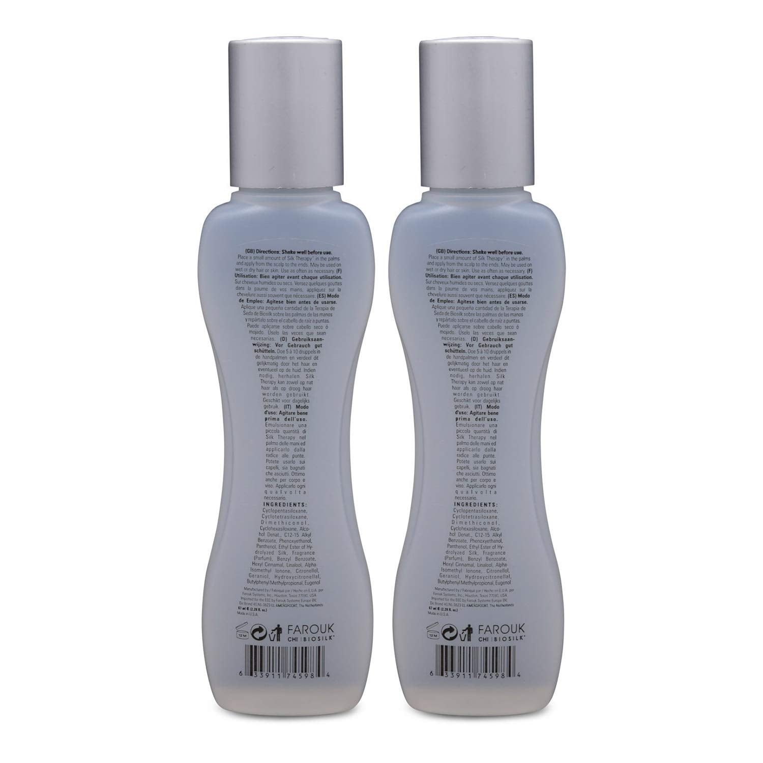 BioSilk – mise en œuvre du soin sur les cheveux, brillance et douceur après application.