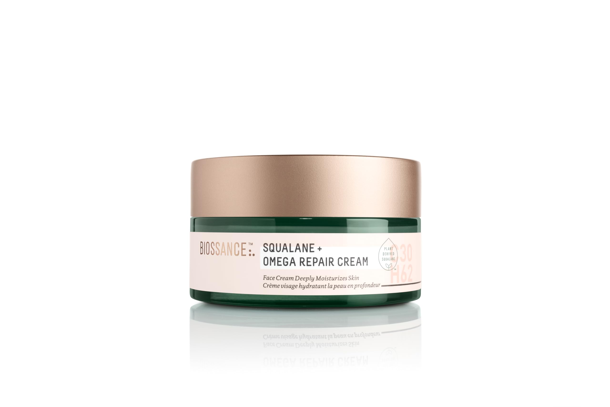 BIOSSANCE Crème Squalane + Oméga dans le flacon, hydratation profonde