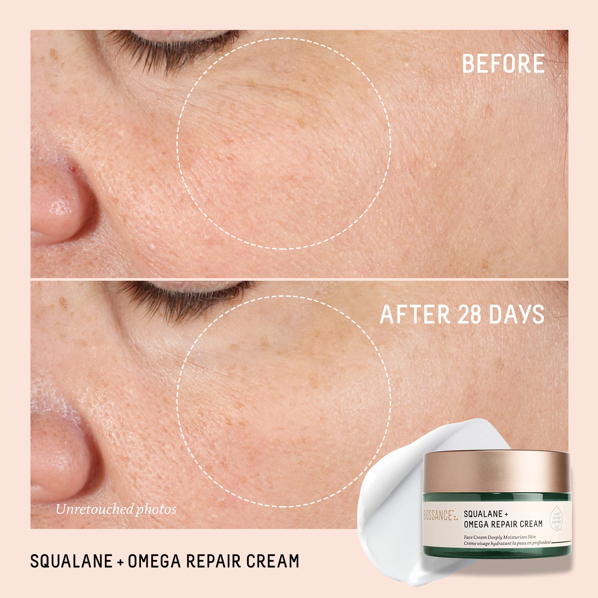 BIOSSANCE Ensemble Éclat Rapide – texture crème lisse et pénétration facile.