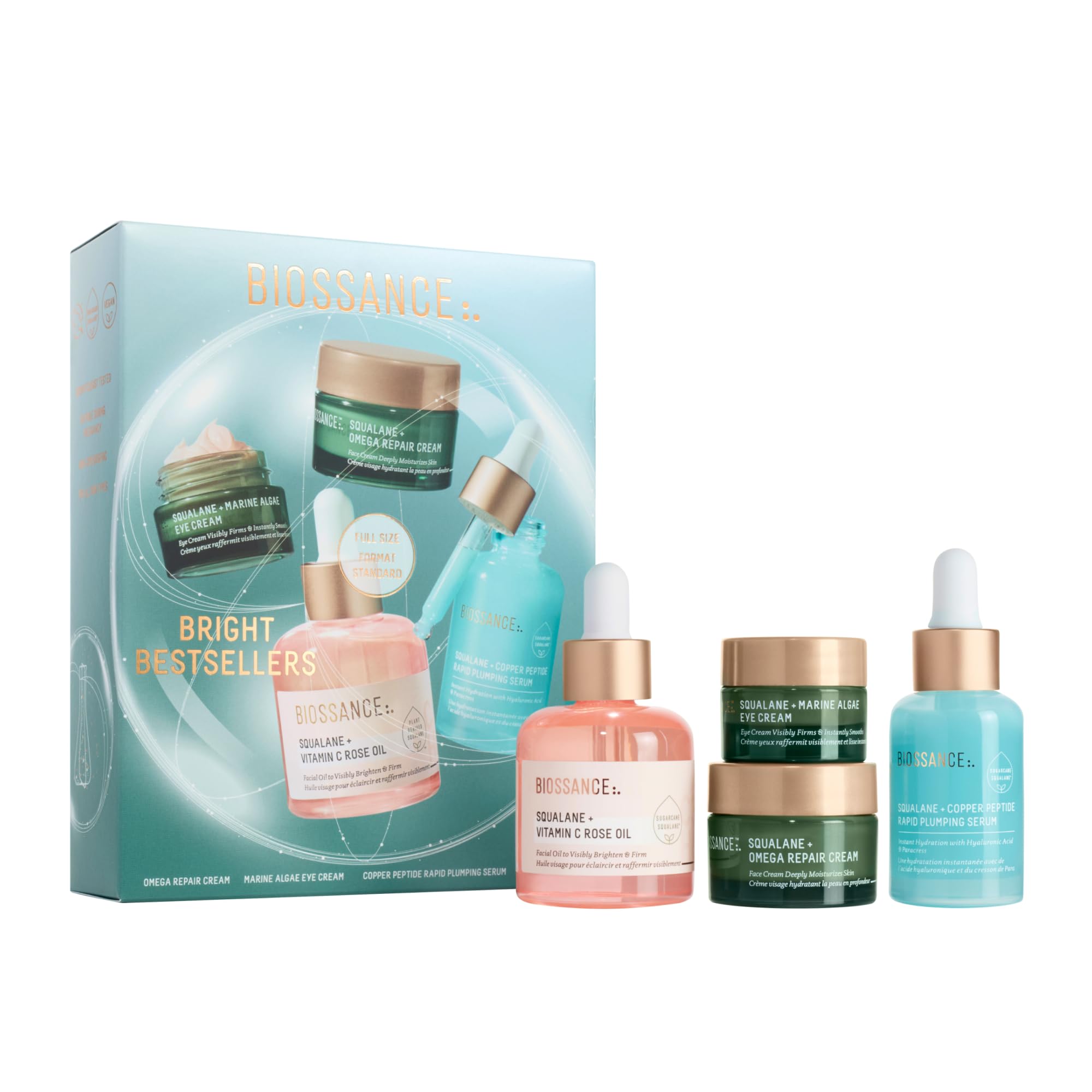 BIOSSANCE huile-rose-30ml flacon lumineux pour hydratation et éclat.
