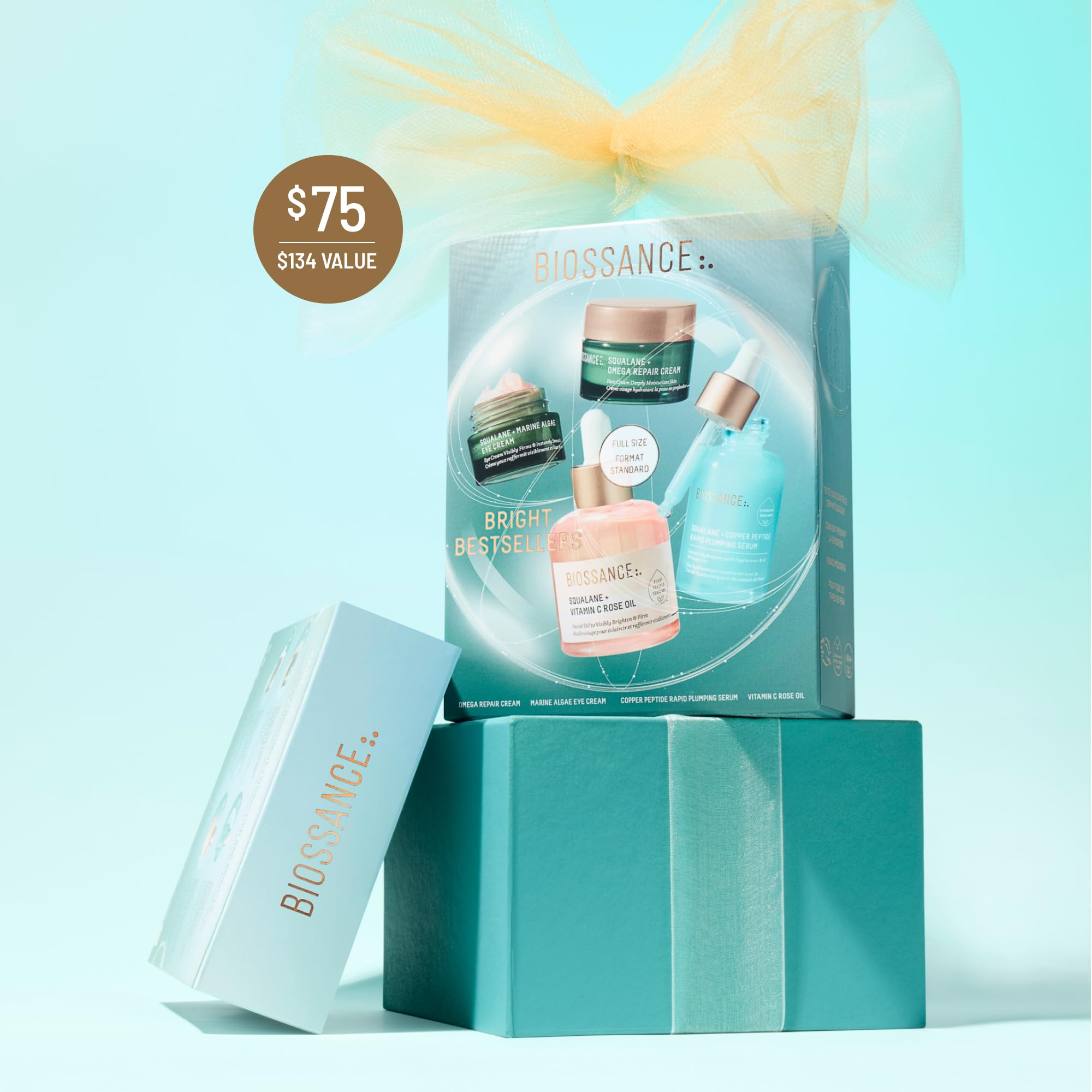 BIOSSANCE logo coffret: emballage élégant et présentation soignée.