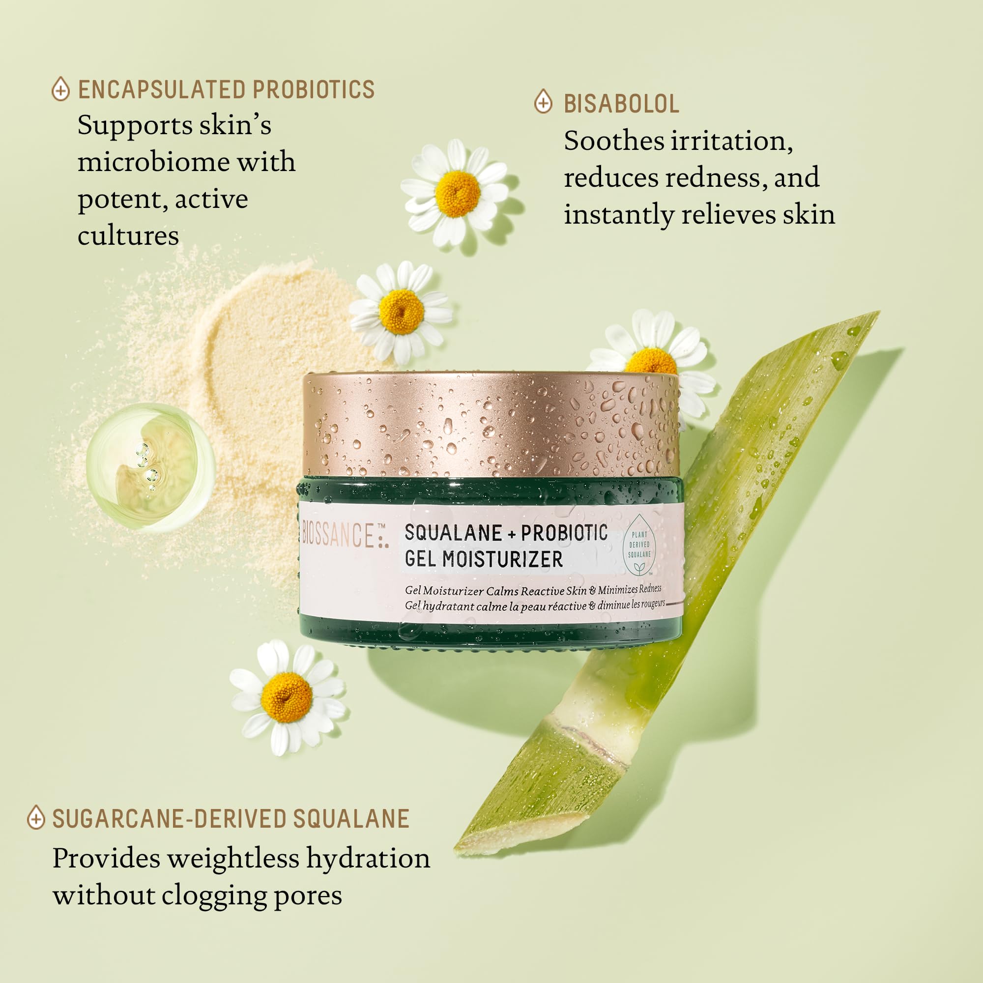 Biossance Microbiome Équilibre Peau: soutien à la barrière naturelle.