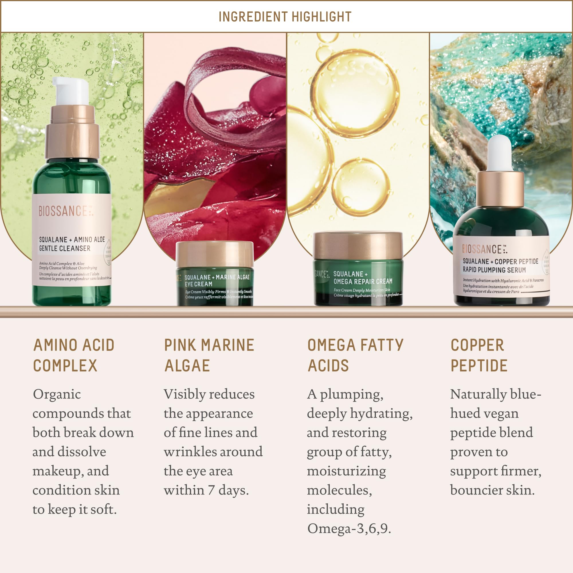 BIOSSANCE omega-hydratant-visage offre une hydratation continue et un confort immédiat.