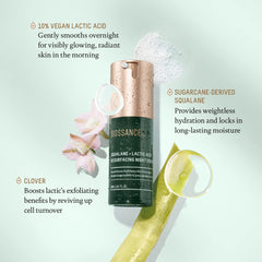BIOSSANCE Squalane et Acide Lactique – peau plus lisse et lumineuse