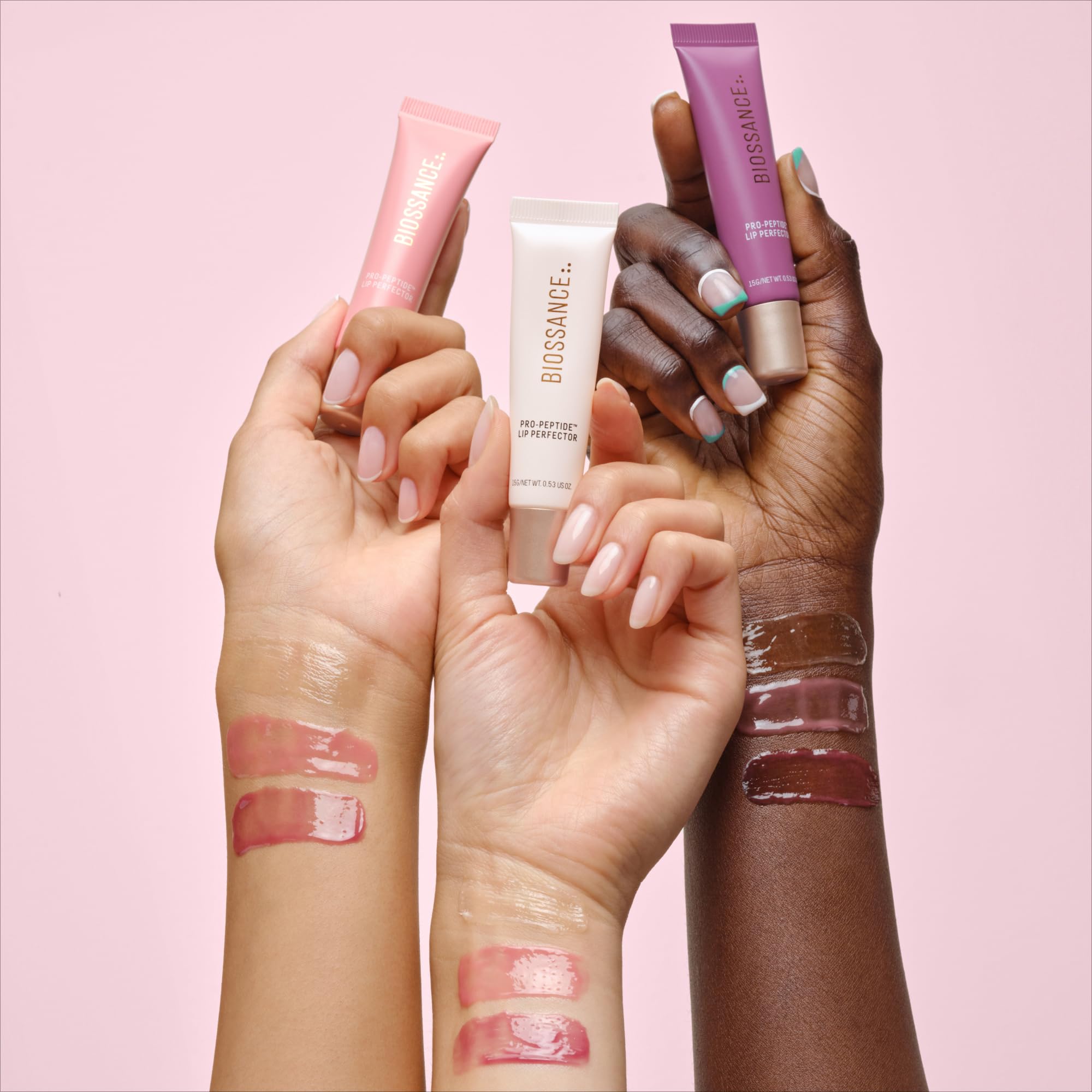 BIOSSANCE Pro-Peptide Lip Perfector vanilla scent for a sensory boost.