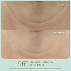 Texture soyeuse du Biossance Squalane + Firm & Lift sur peau lisse.