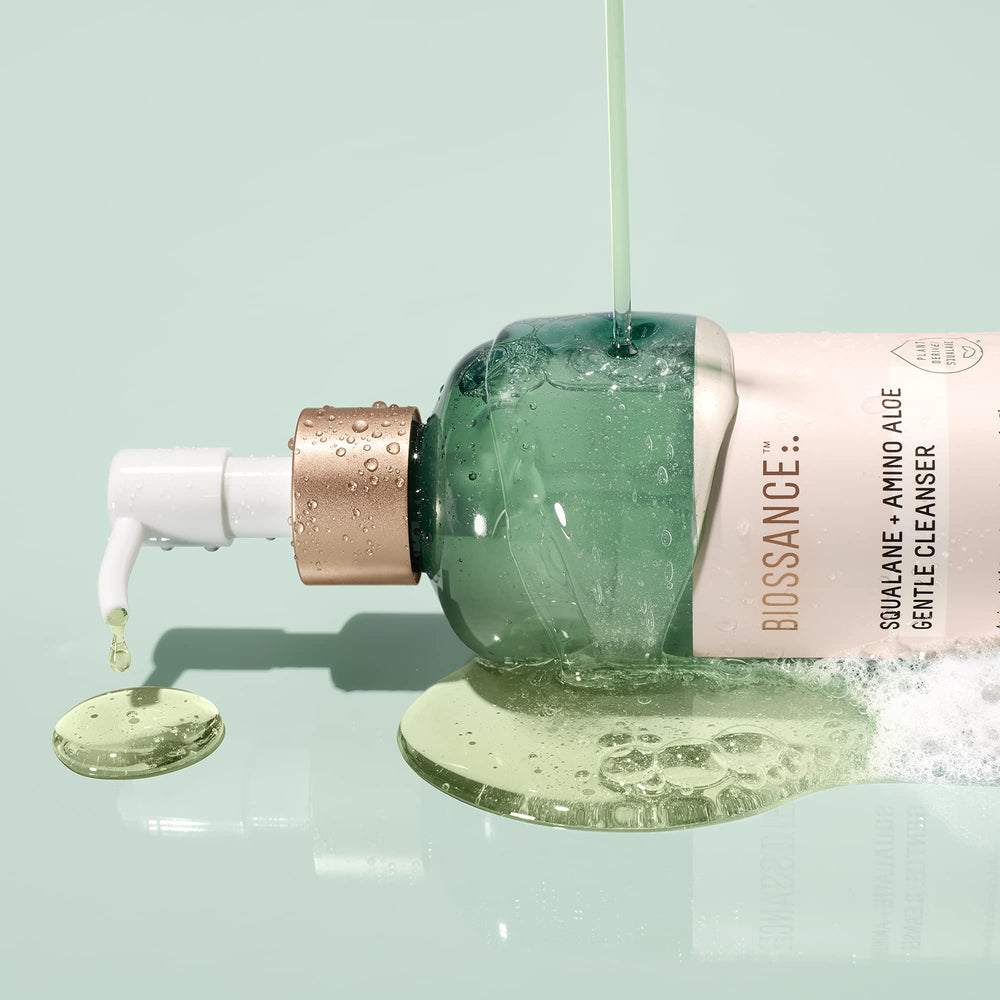 BIOSSANCE Squalane + Amino Aloe – contrôle des impuretés et propreté des pores sans dessécher.