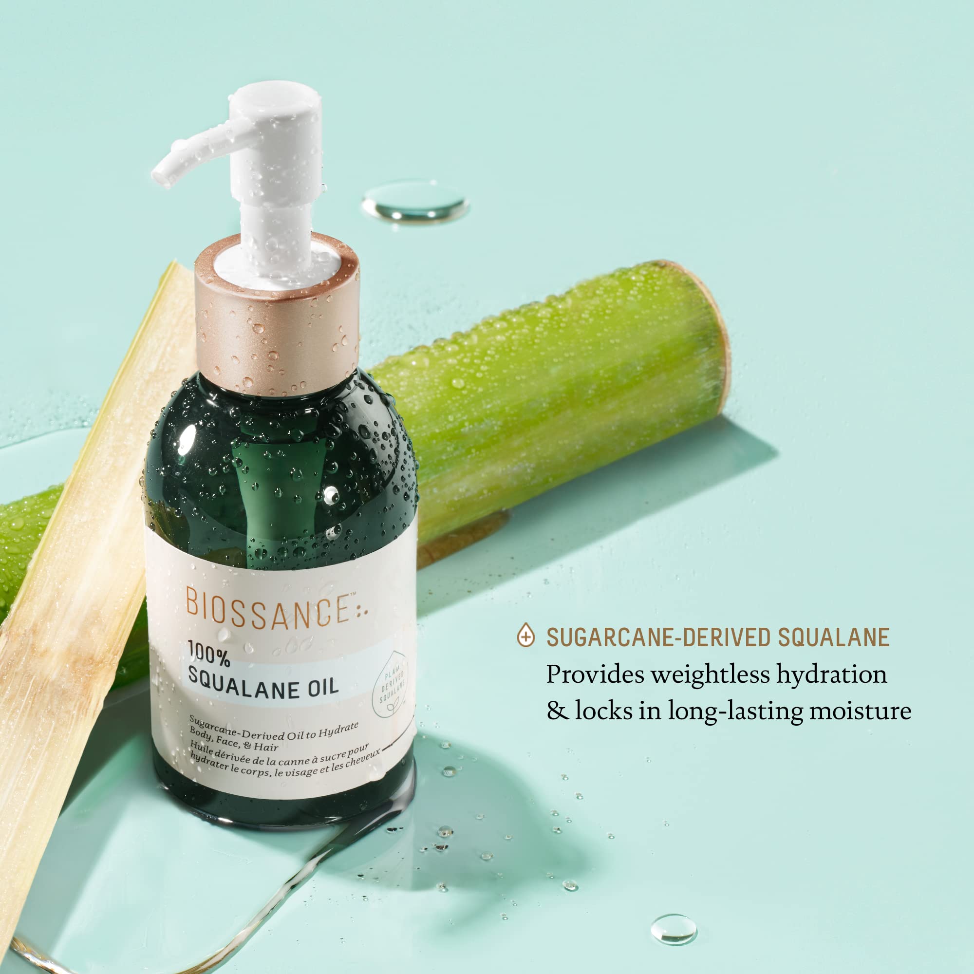 BIOSSANCE sucre-de-canne ingrédient – hydratation durable grâce au sucre végétal.