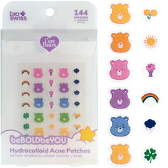BioSwiss Care Bears patches designs adorables pour routine soin visage.