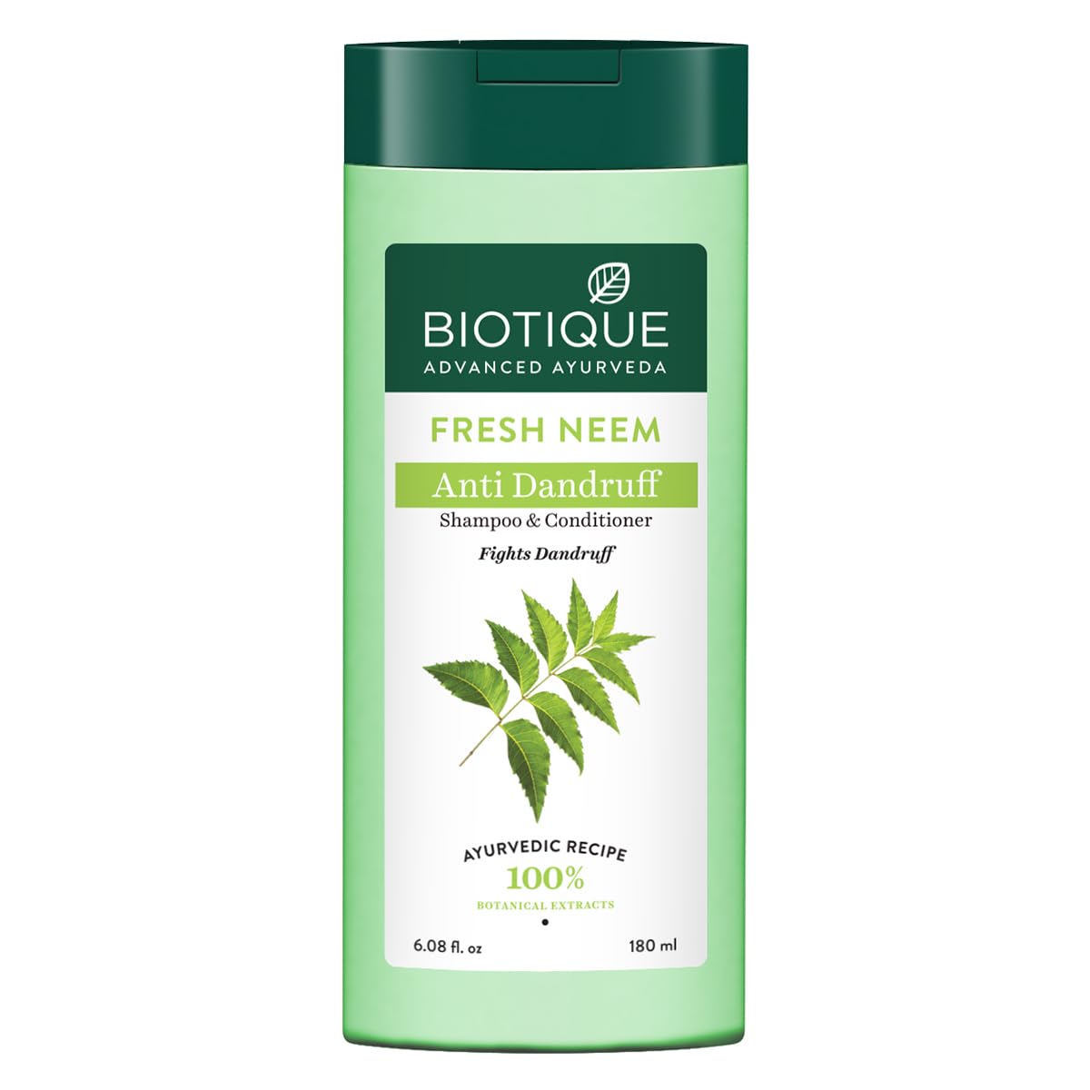 Biotique Neem Margosa: bouteille de shampooing prête à nettoyer et rafraîchir les cheveux.