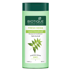 Biotique Neem Margosa: bouteille de shampooing prête à nettoyer et rafraîchir les cheveux.