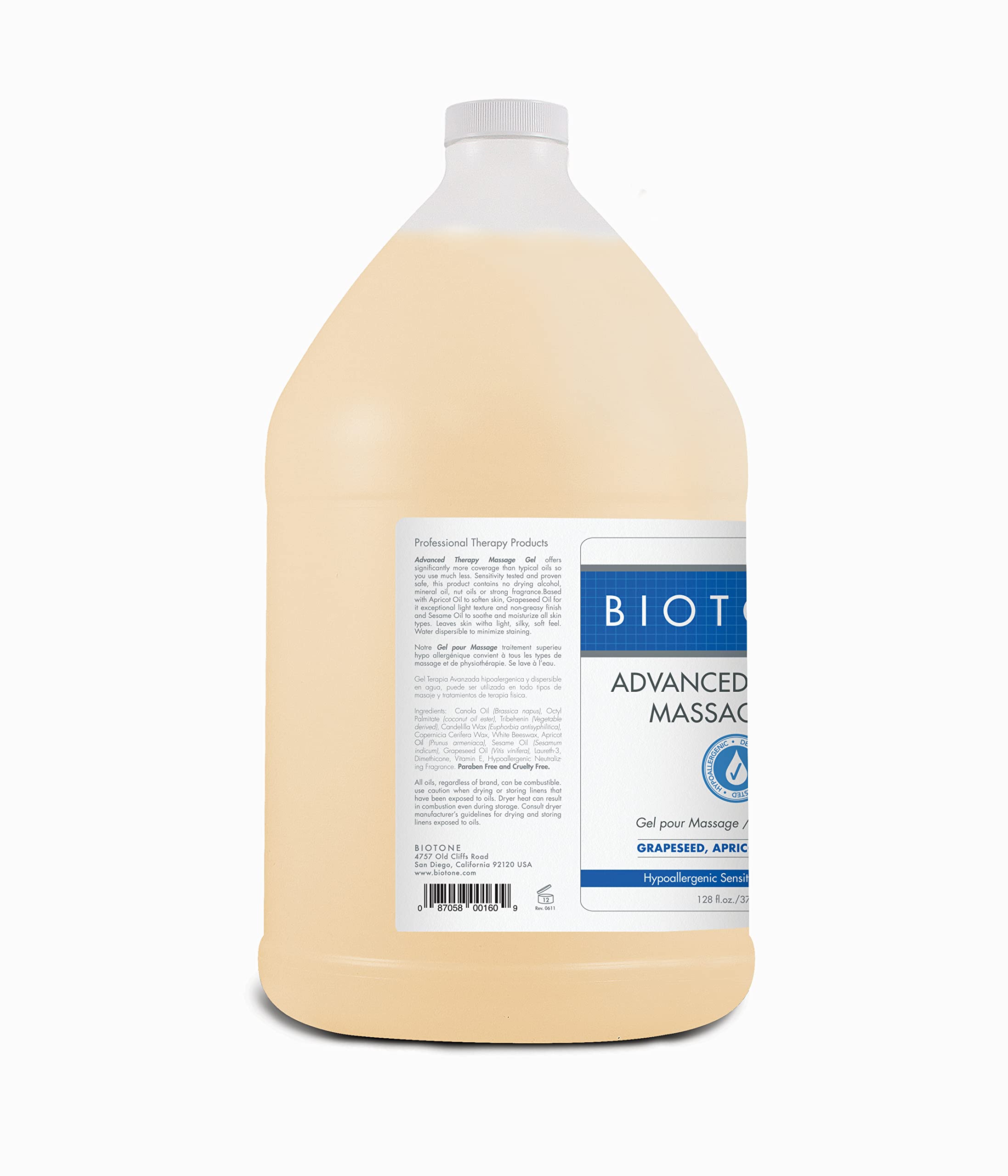 Texture soyeuse du BIOTONE Gel de Thérapie Avancée qui glisse sur la peau.