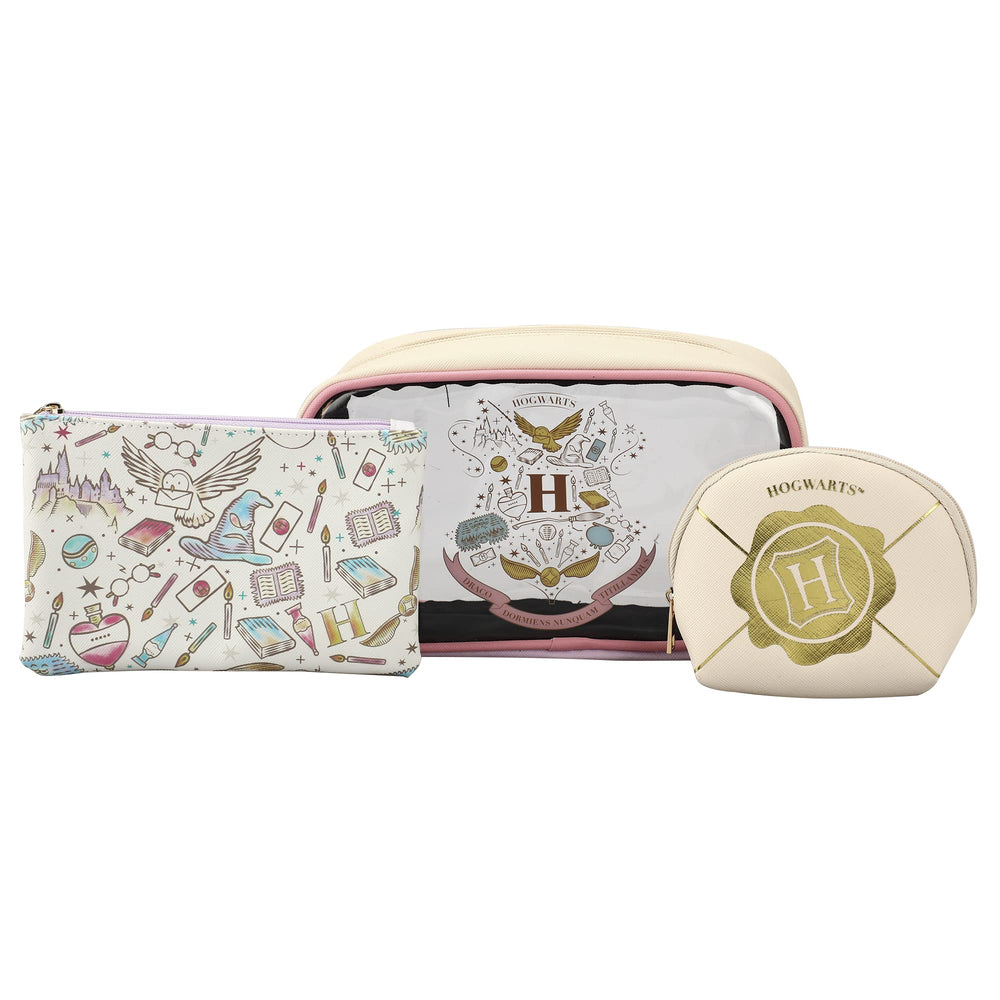 Bioworld Harry Potter – grand sac voyage, fond rose et sceau Hogwarts, rangement pratique.