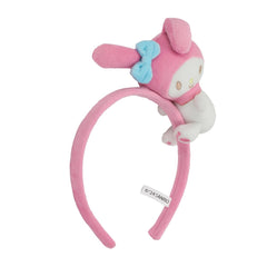 Bandeau My Melody Bioworld rose et charm personnage, accessoire unique.