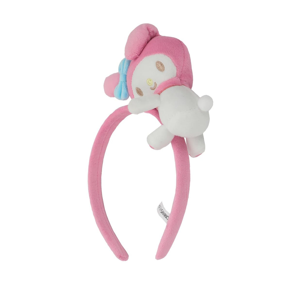 Bandeau My Melody Bioworld rose, dimensions 125x175 mm pour un ajustement confortable.