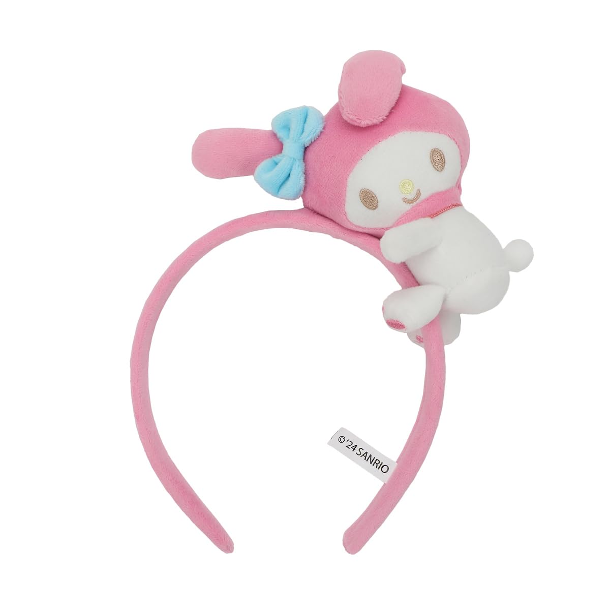 Bandeau My Melody Bioworld rose avec peluche, idéal pour un look kawaii.