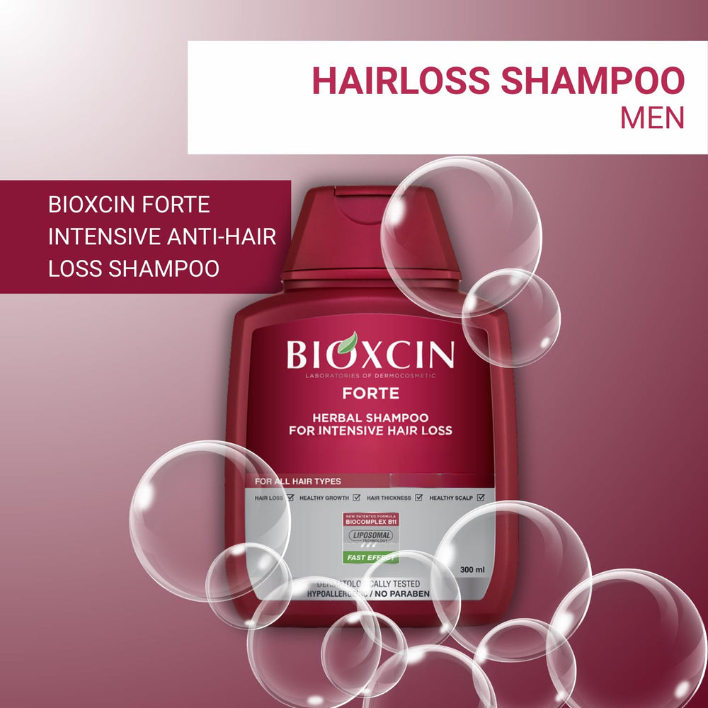 BIOXCIN Shampooing: gros plan sur cuir chevelu, lavage doux et respectueux du pH.