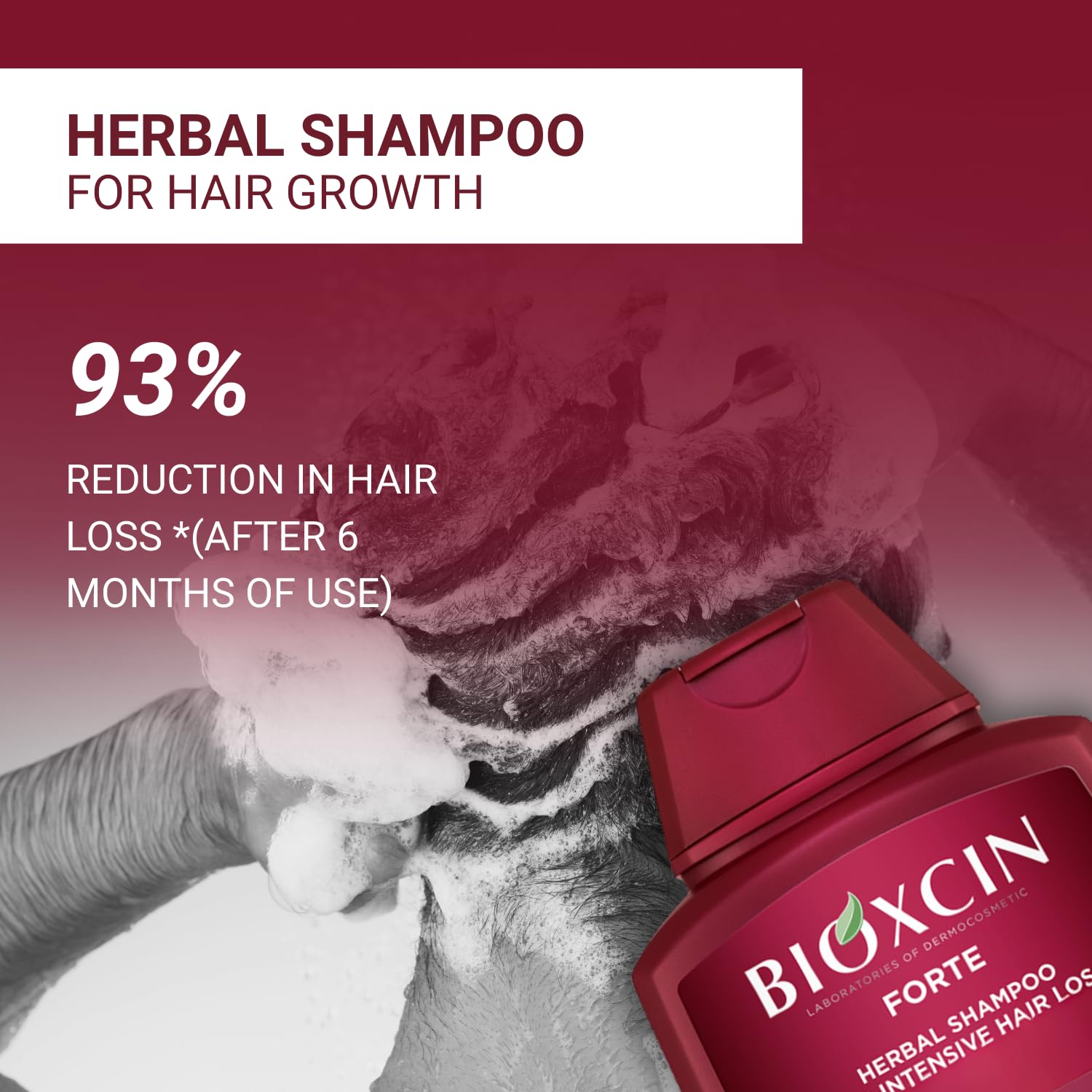 BIOXCIN Shampoing à base de plantes - massage cuir chevelu pour revitaliser les cheveux.