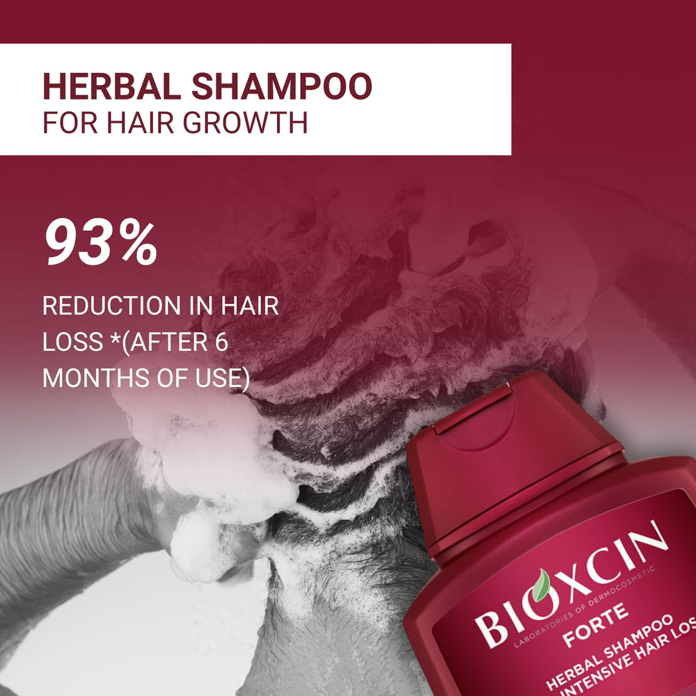 BIOXCIN Shampoing à base de plantes - massage cuir chevelu pour revitaliser les cheveux.