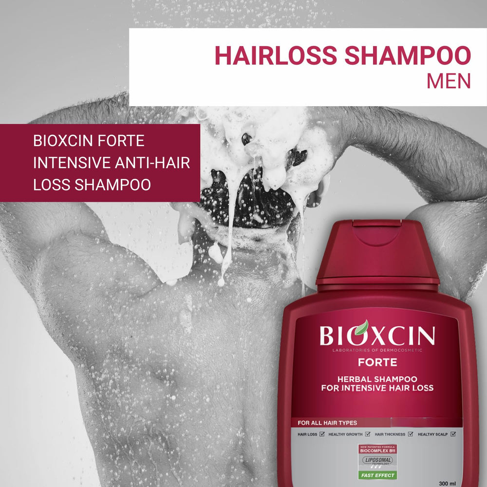 BIOXCIN Shampoing à base de plantes - texture mousse légère pour une utilisation agréable.